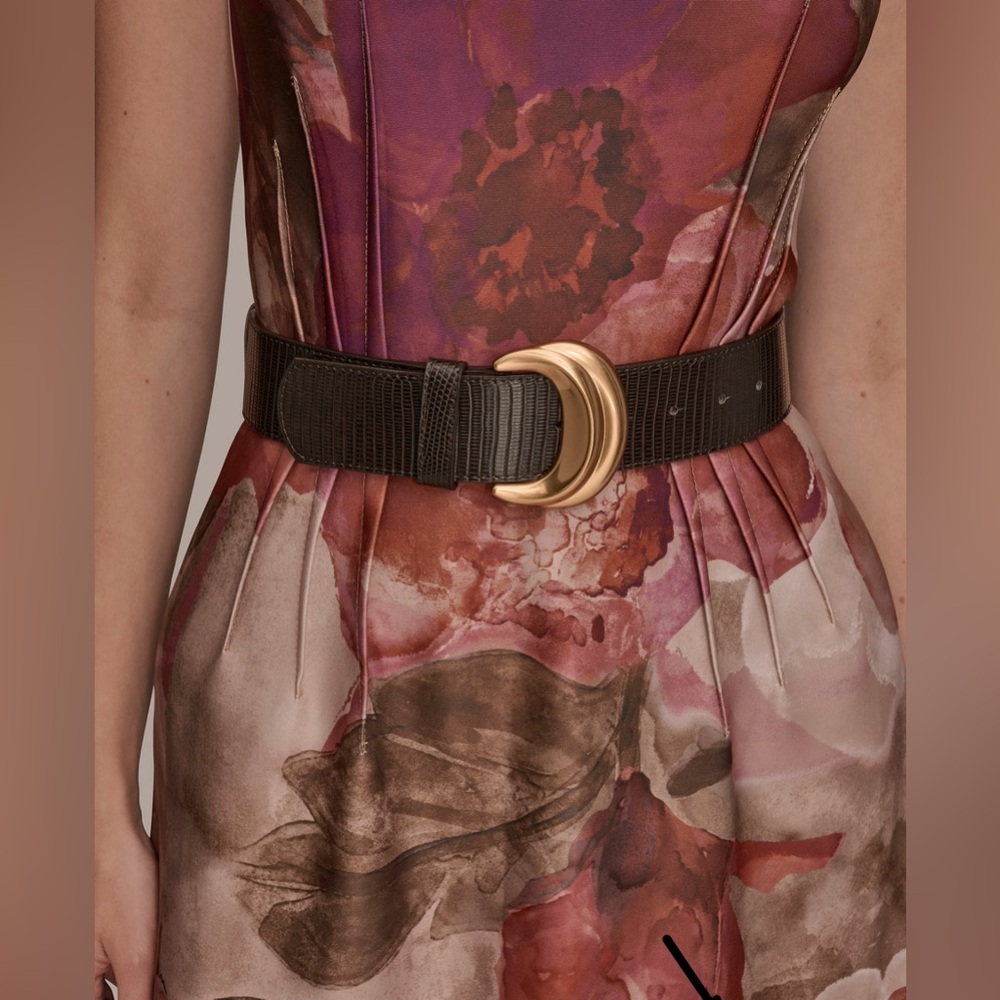 NWT Donna Karan Women's Floral Belted Dress, Rhododendron Multi, 6. $149 - Picture 6 of 6